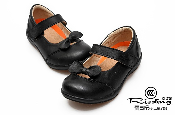 Genuine Leather Black Girl Shoes C307 - Click Image to Close