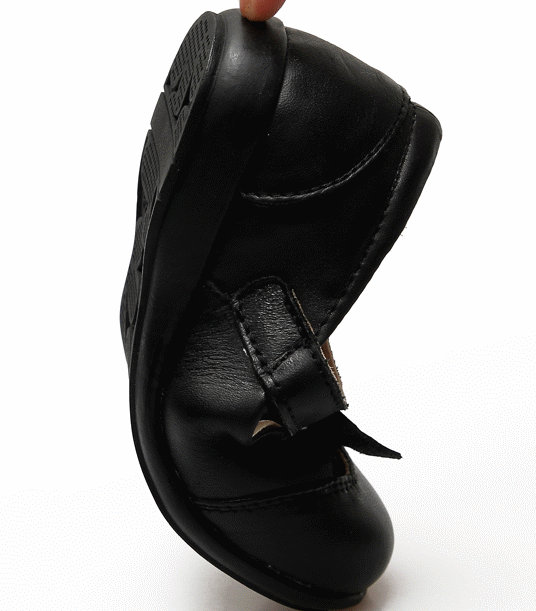 Genuine Leather Black Girl Shoes C307 - Click Image to Close